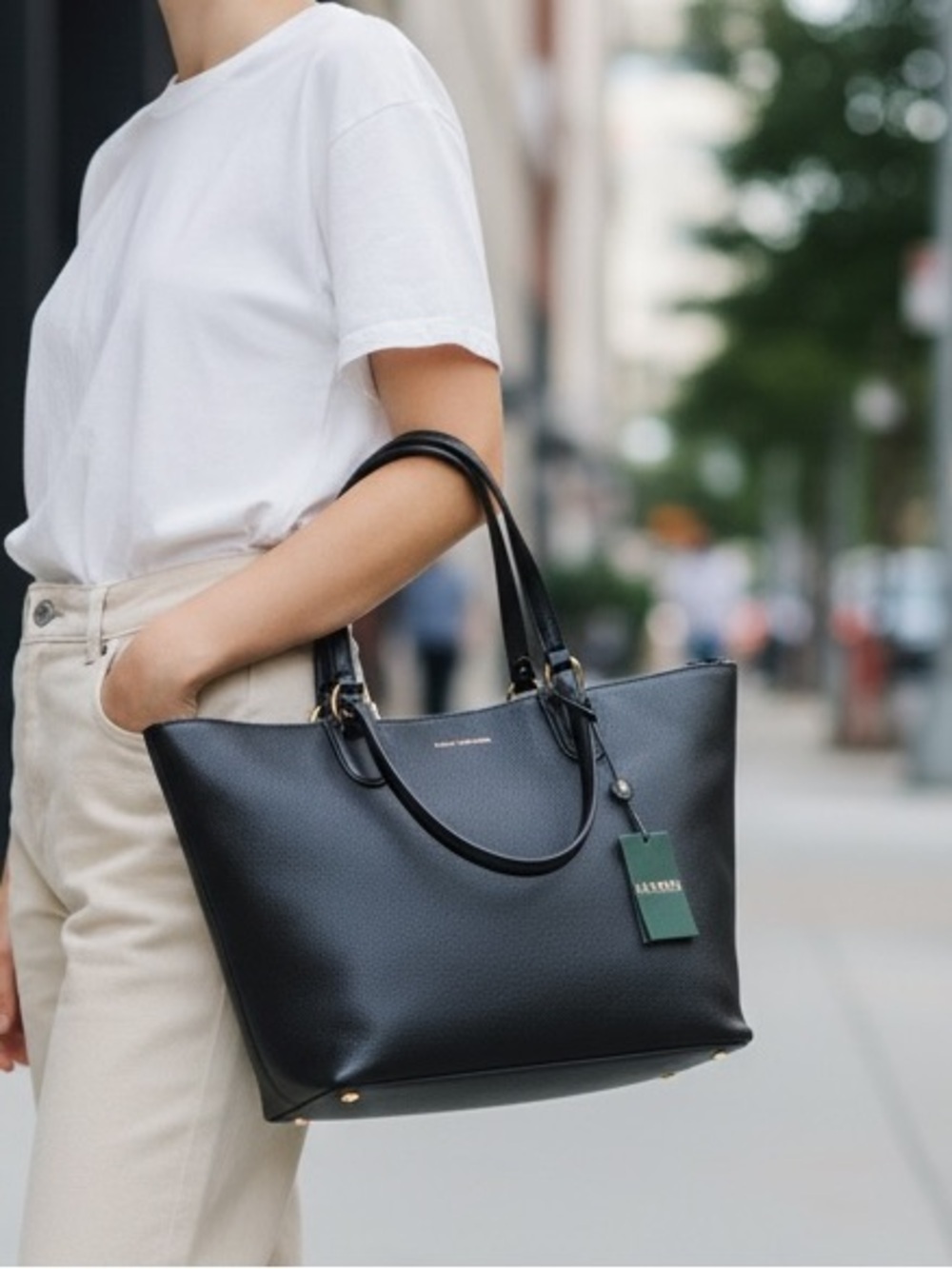 Lauren Ralph Lauren Black Satchel
